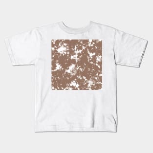 Mocha Storm - Tie-Dye Shibori Texture Kids T-Shirt